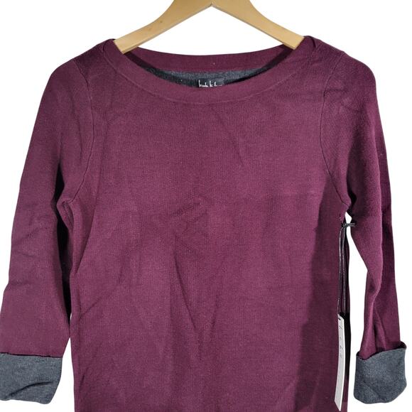 Nicole Miller‎ New York Burgundy Maroon Sweater Dress S NWT - Picture 4 of 9